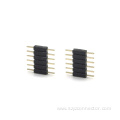 2.0mm Pitch Pin header Connector Single Row Straight SQ0.5mm H5.5mm With Threefold Layer Plastic 1*6P